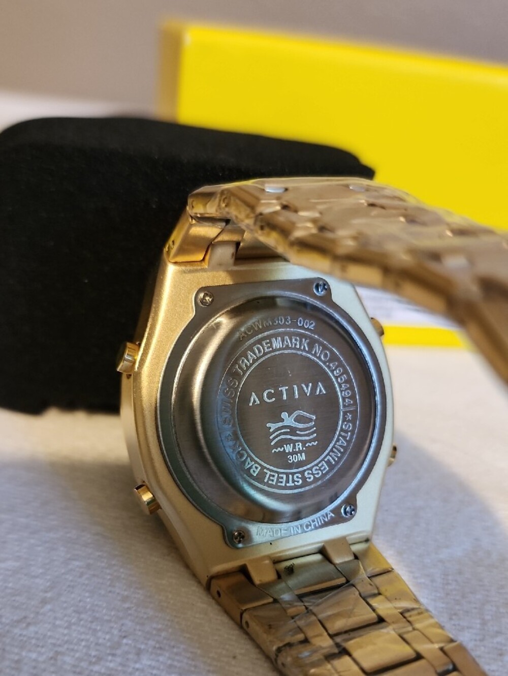 Ativa Gold-Tone Men's Dual Time Watch with Black Dial - Picture 4 of 8
